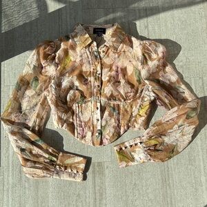 Bardot corset button up blouse size 2